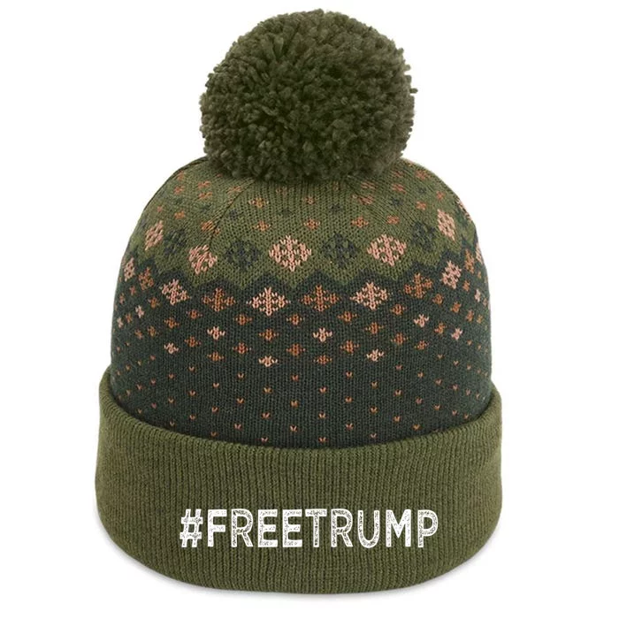 Free Donald Trump Republican Support The Baniff Cuffed Pom Beanie