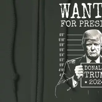 Free Donald Trump Mugshot Full Zip Hoodie