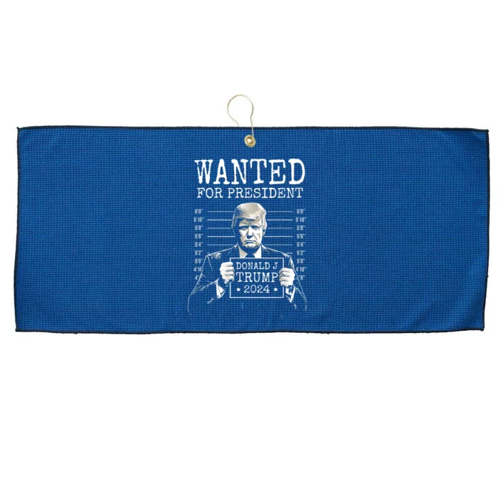 Free Donald Trump Mugshot Large Microfiber Waffle Golf Towel