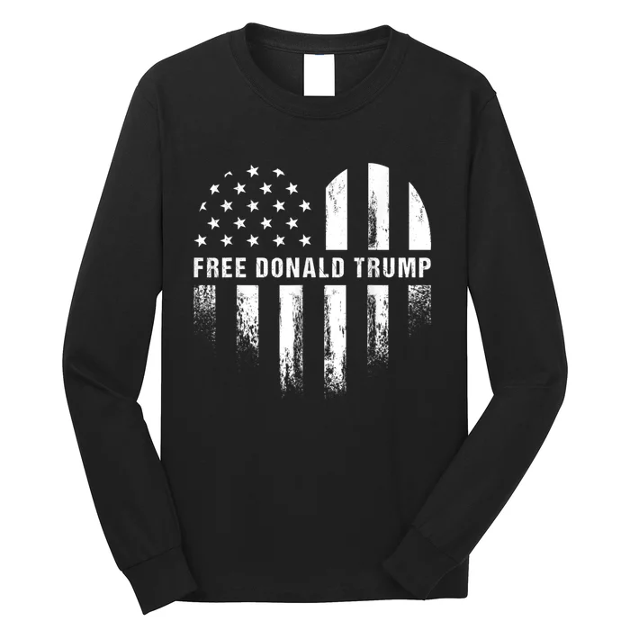 Free Donald Trump Republican Support Long Sleeve Shirt