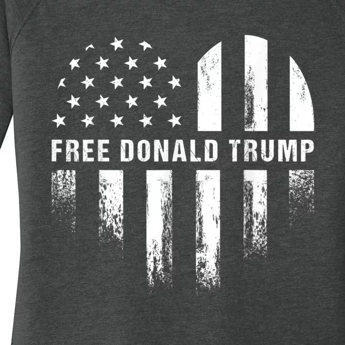 Free Donald Trump Republican Support Women's Perfect Tri Tunic Long Sleeve Shirt