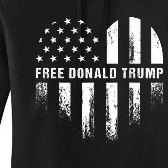 Free Donald Trump Republican Support Women's Pullover Hoodie