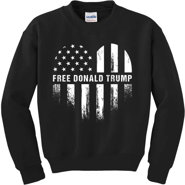 Free Donald Trump Republican Support Kids Sweatshirt