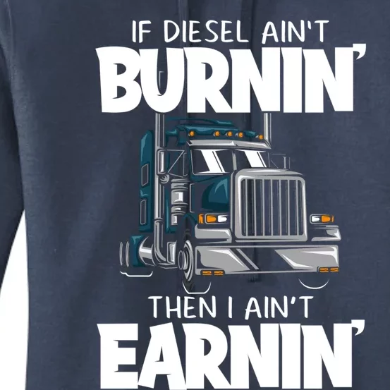 Funny Diesel Trucker Big Rig Semigifttrailer Truck Driver Gift Women's Pullover Hoodie