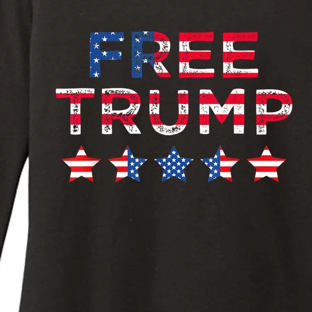 Free Donald Trump Republican Support Womens CVC Long Sleeve Shirt