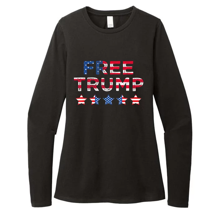 Free Donald Trump Republican Support Womens CVC Long Sleeve Shirt