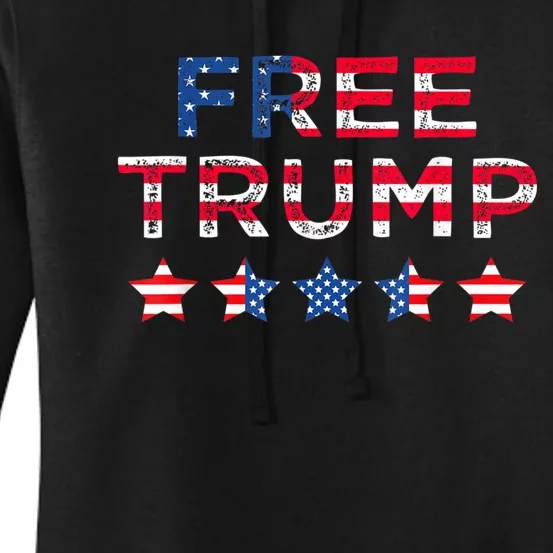 Free Donald Trump Republican Support Women's Pullover Hoodie