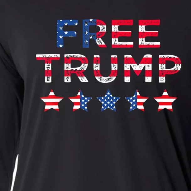 Free Donald Trump Republican Support Cooling Performance Long Sleeve Crew