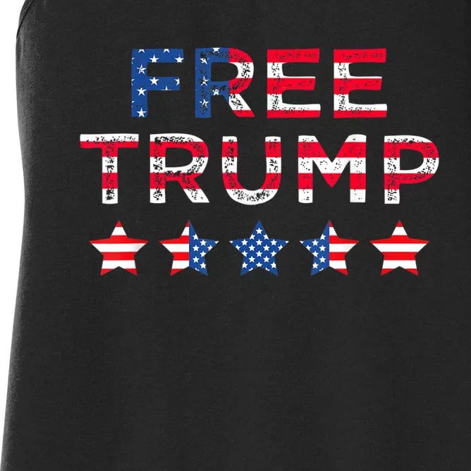 Free Donald Trump Republican Support Women's Racerback Tank