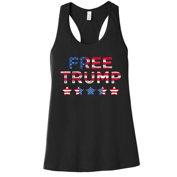 Free Donald Trump Republican Support Women's Racerback Tank