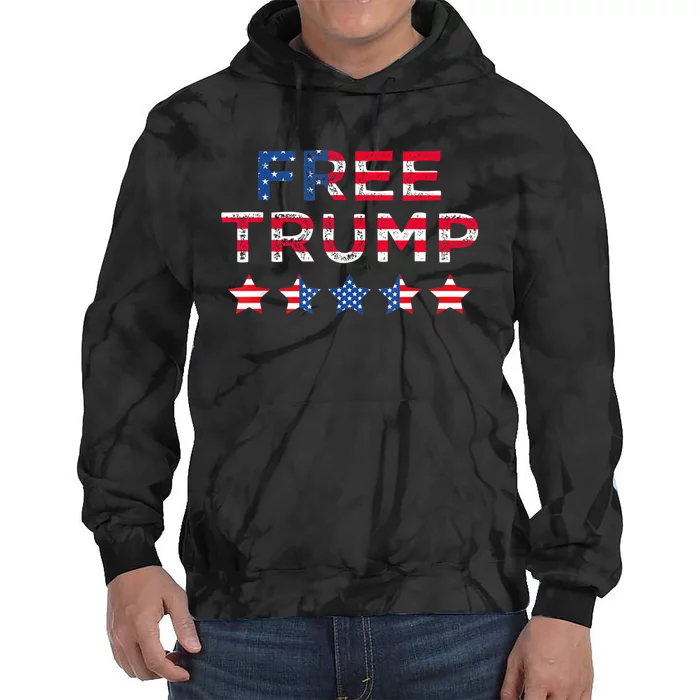 Free Donald Trump Republican Support Tie Dye Hoodie