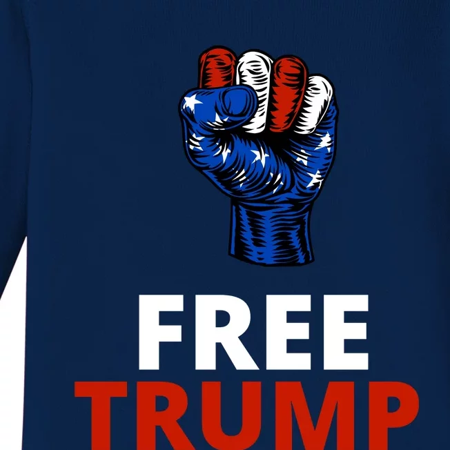 Free Donald Trump Free Trump Republican Support Baby Long Sleeve Bodysuit