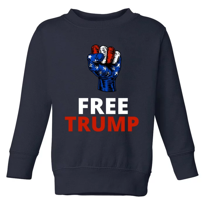 Free Donald Trump Free Trump Republican Support Toddler Sweatshirt