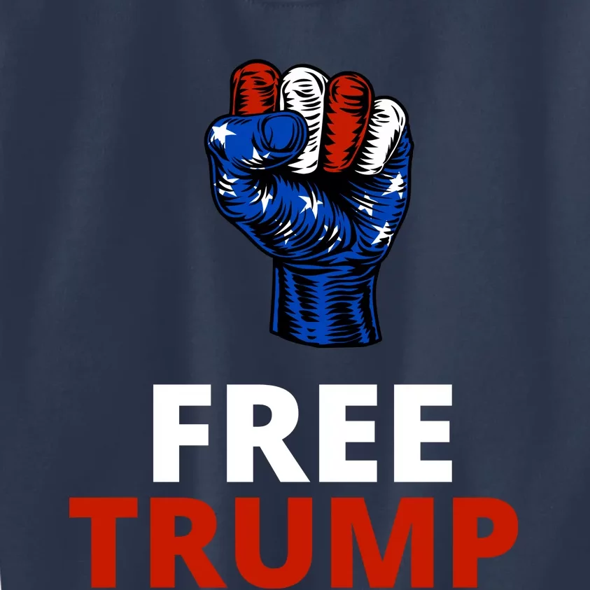 Free Donald Trump Free Trump Republican Support Kids Sweatshirt