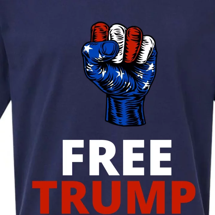 Free Donald Trump Free Trump Republican Support Sueded Cloud Jersey T-Shirt