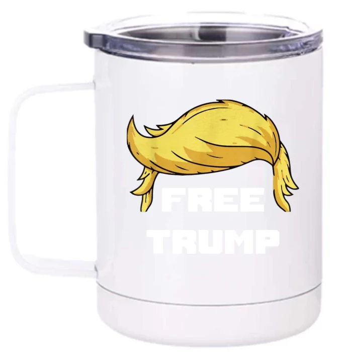 Free Donald Trump Republican Support Front & Back 12oz Stainless Steel Tumbler Cup