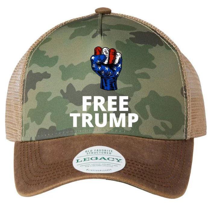 Free Donald Trump Free Trump Republican Support Legacy Tie Dye Trucker Hat