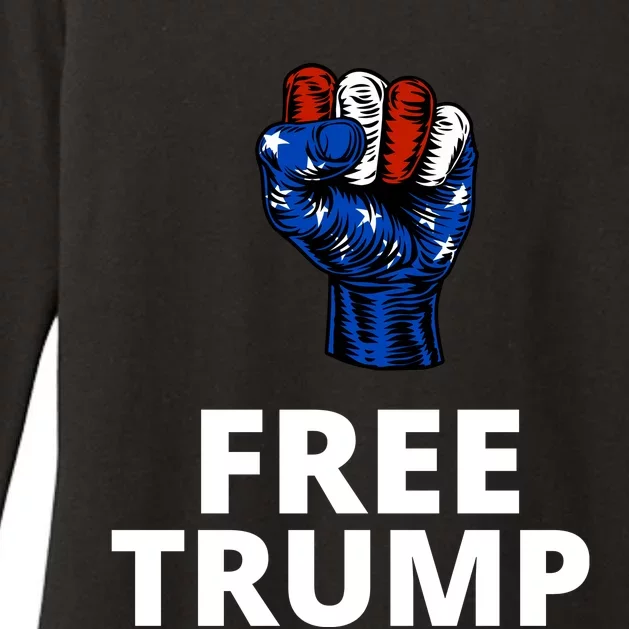 Free Donald Trump Free Trump Republican Support Womens CVC Long Sleeve Shirt