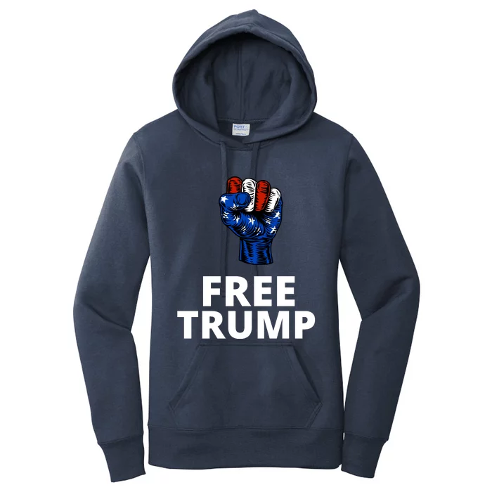 Free Donald Trump Free Trump Republican Support Women's Pullover Hoodie