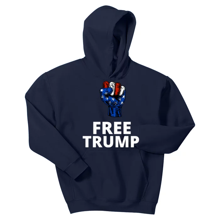 Free Donald Trump Free Trump Republican Support Kids Hoodie