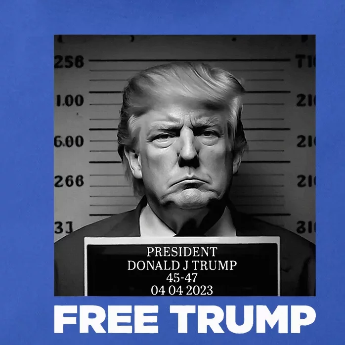 Free Donald Trump Mugshot Zip Tote Bag