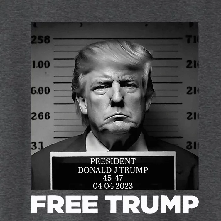 Free Donald Trump Mugshot Women's Crop Top Tee