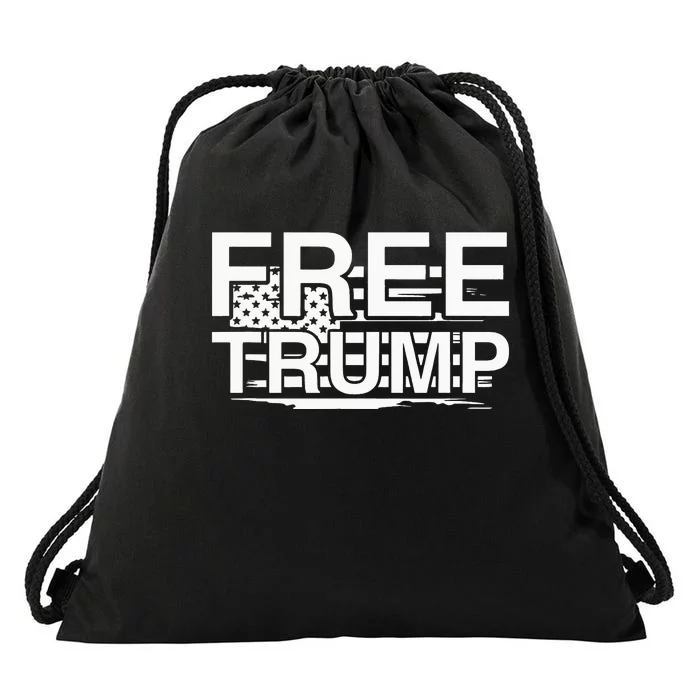 Free Donald Trump Drawstring Bag