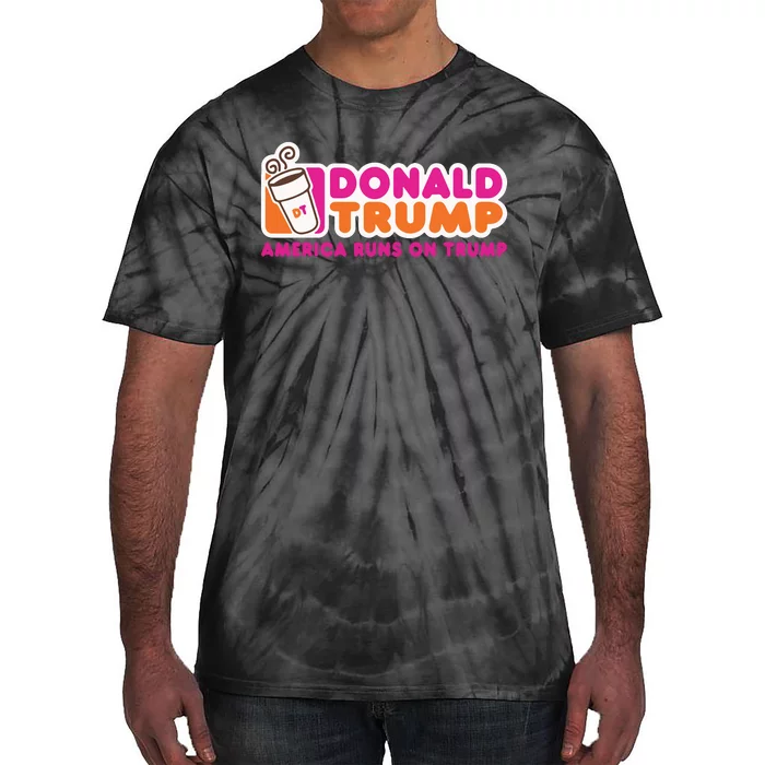 Funny Donald Trump America Runs On Trump Tie-Dye T-Shirt