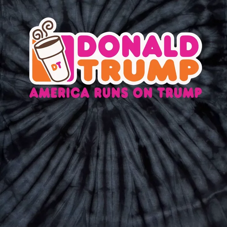 Funny Donald Trump America Runs On Trump Tie-Dye T-Shirt