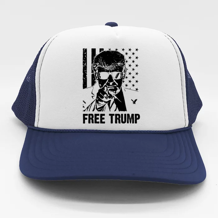 Free Donald Trump Republican Support Trucker Hat