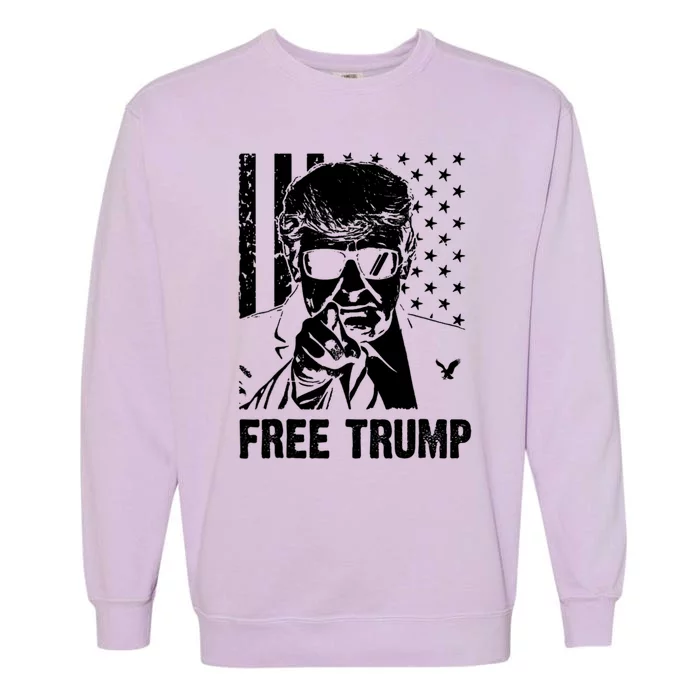 Free Donald Trump Republican Support Garment-Dyed Sweatshirt