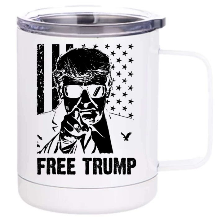 Free Donald Trump Republican Support Front & Back 12oz Stainless Steel Tumbler Cup