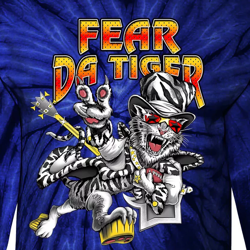 Fear Da Tiger Who Dey Cincinnati Cincy Fan Tie-Dye Long Sleeve Shirt