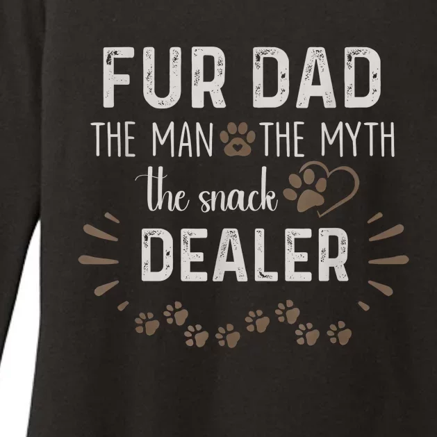 Fur Dad The Man The Myth The Snack Dealer Dog Fathers Day Womens CVC Long Sleeve Shirt