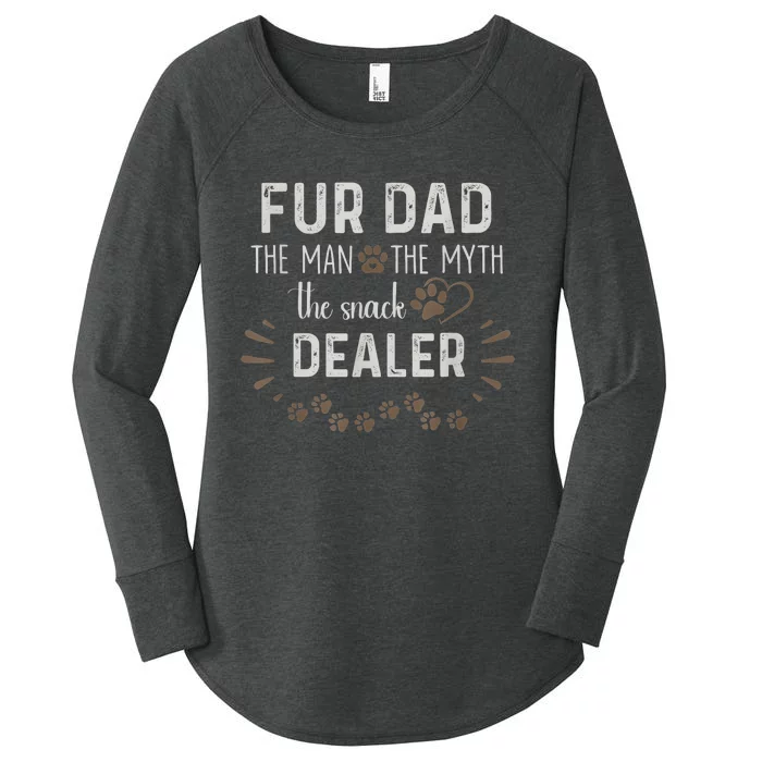 Fur Dad The Man The Myth The Snack Dealer Dog Fathers Day Women's Perfect Tri Tunic Long Sleeve Shirt