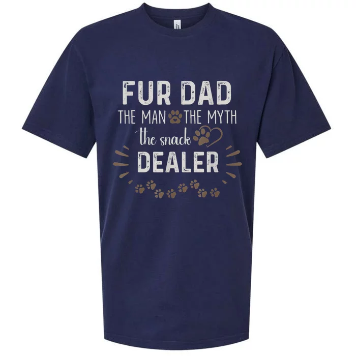 Fur Dad The Man The Myth The Snack Dealer Dog Fathers Day Sueded Cloud Jersey T-Shirt