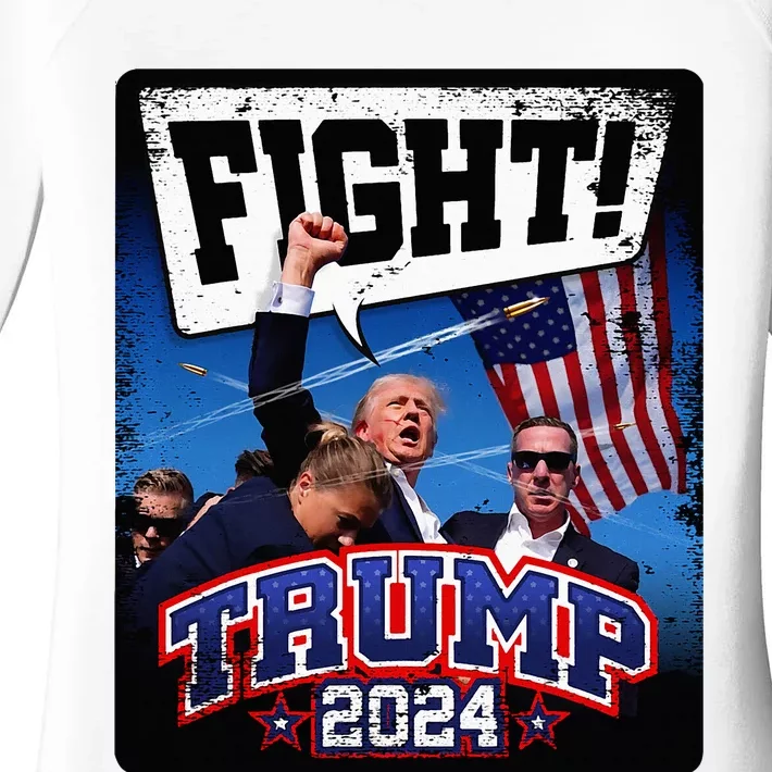 Fight! Donald Trump 2024 Supporters Political Product Women's Perfect Tri Tunic Long Sleeve Shirt