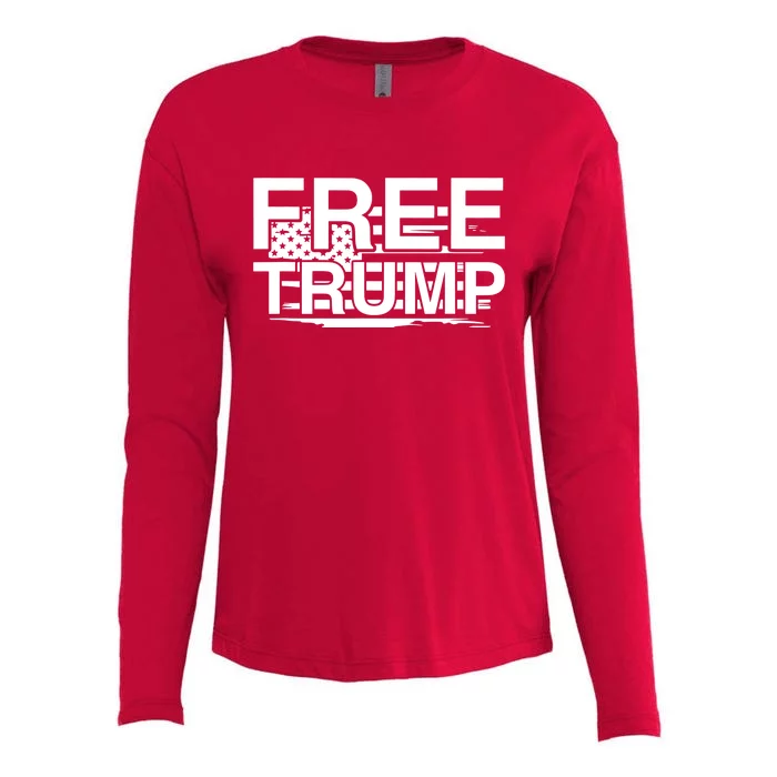 Free Donald Trump Supporters Pro Trump Republican Womens Cotton Relaxed Long Sleeve T-Shirt