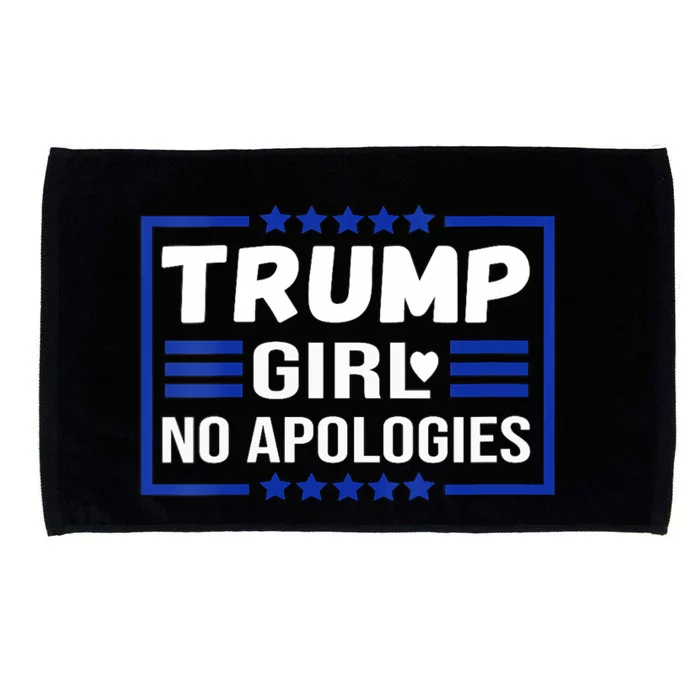 Funny Donald Trump Girl No Apologies Election 2024 Trump Microfiber Hand Towel