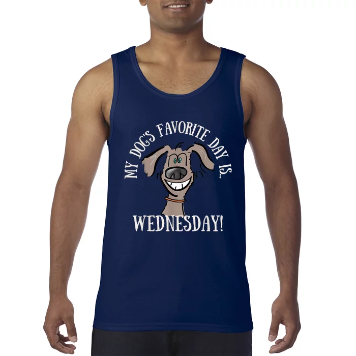 Fathers Day Tee My Dogs Favorite Day Is Wednesday HUMP DAY Tank Top