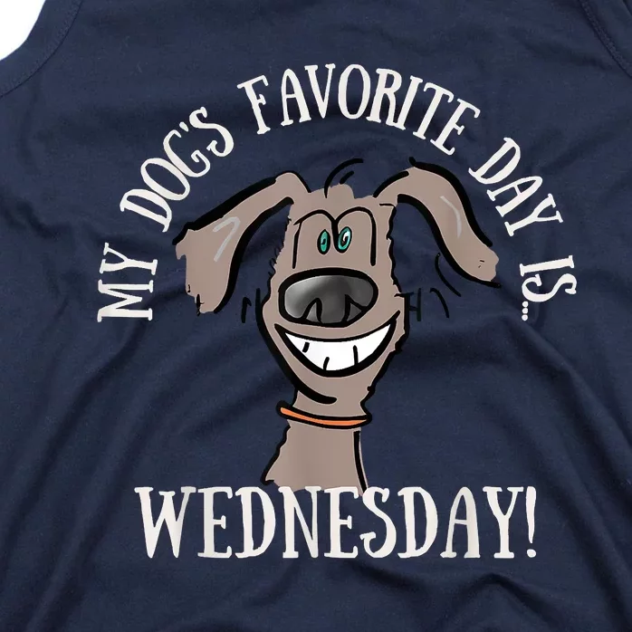 Fathers Day Tee My Dogs Favorite Day Is Wednesday HUMP DAY Tank Top