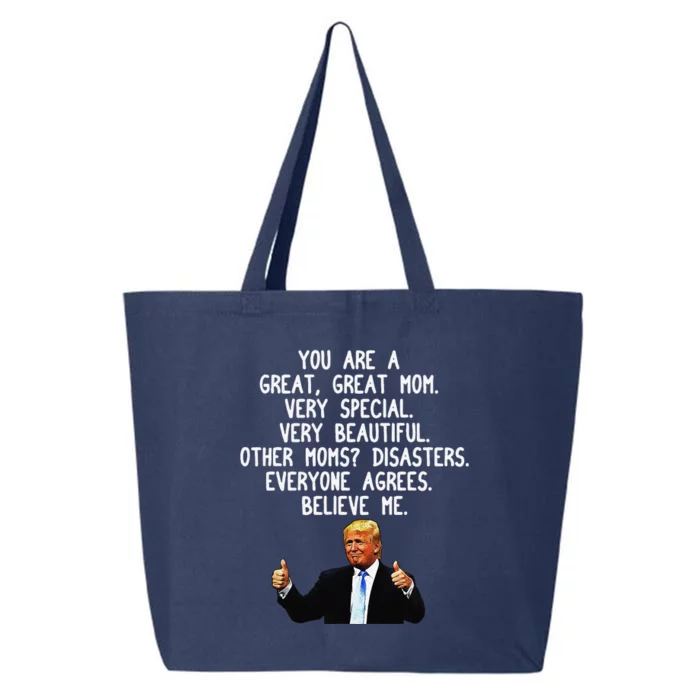 Funny Donald Trump Mother's Day Gag Gift Conservative Mom 25L Jumbo Tote