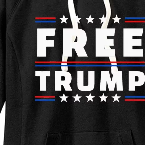 Free Donald Trump Republican Support Women's Fleece Hoodie