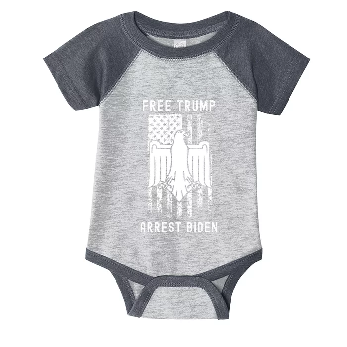 Free Donald Trump I Stand With Trump MAGA Conservative Infant Baby Jersey Bodysuit