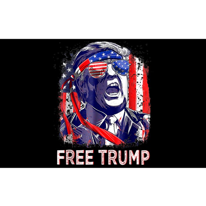 Free Donald Trump Republican Support Pro Trump American Flag Bumper Sticker