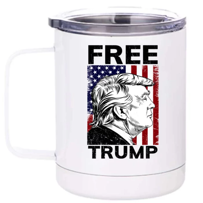 Free Donald Trump Republican Support Front & Back 12oz Stainless Steel Tumbler Cup