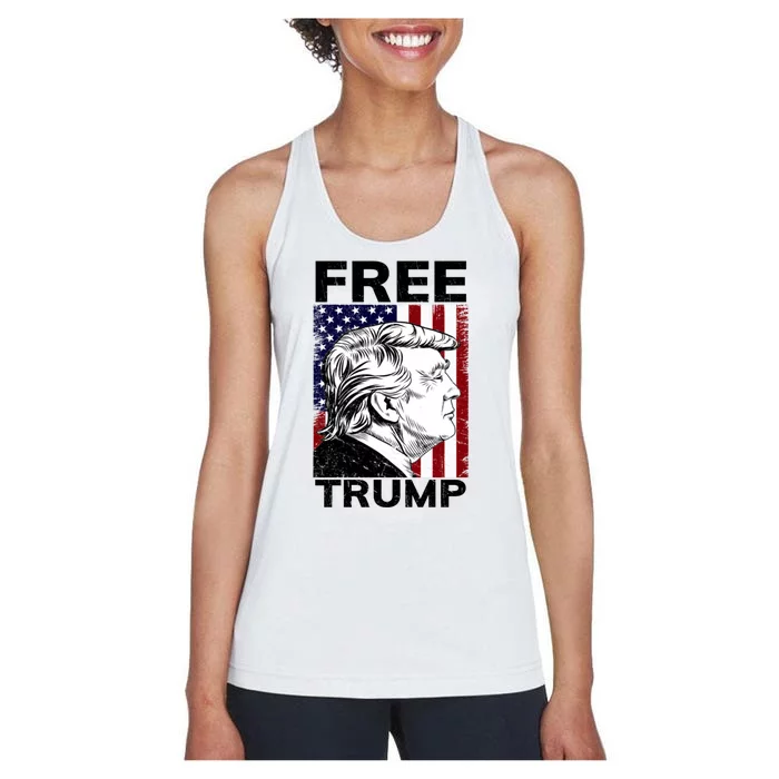 Free Donald Trump Republican Support Women's Racerback Tank