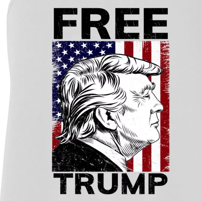 Free Donald Trump Republican Support Women's Racerback Tank