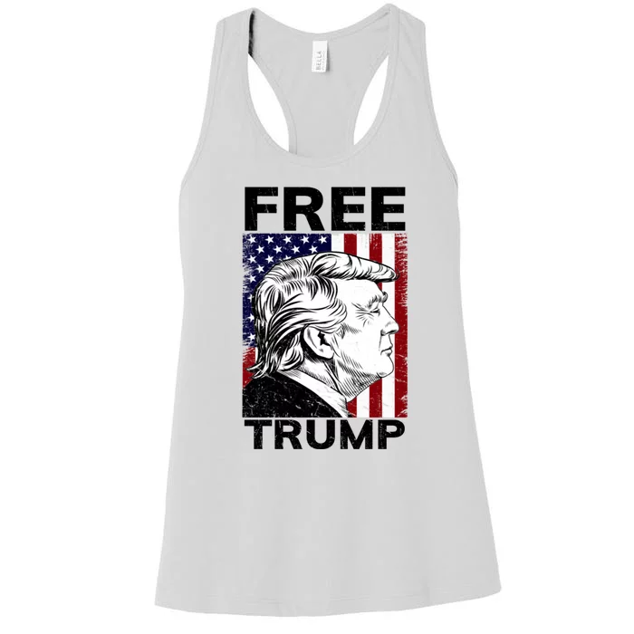 Free Donald Trump Republican Support Women's Racerback Tank