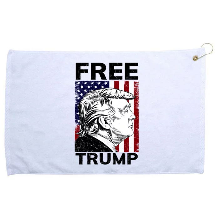 Free Donald Trump Republican Support Grommeted Golf Towel